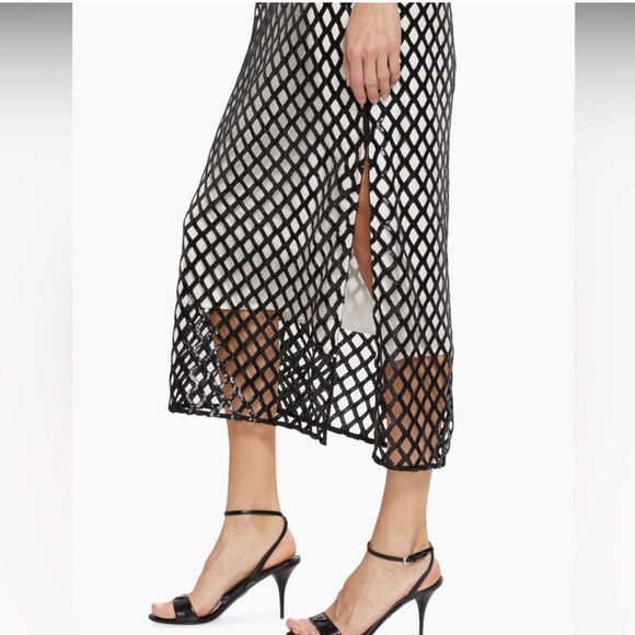 Ramy Brook Giselle Sequined Lattice Gown - Picture 2 of 9